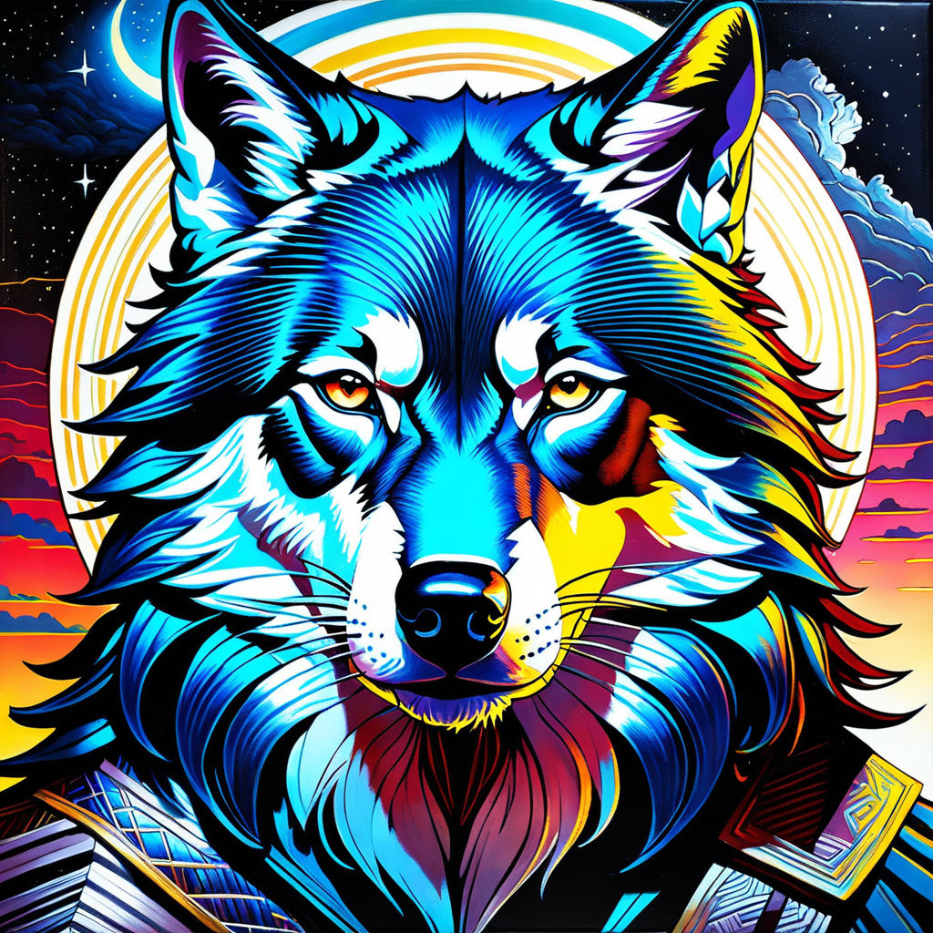Spectacular and colorful designs of animals in polygonal style